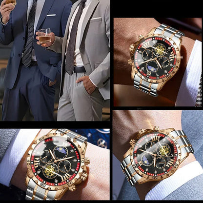 Men's Luminous Waterproof Flywheel Quartz Watch