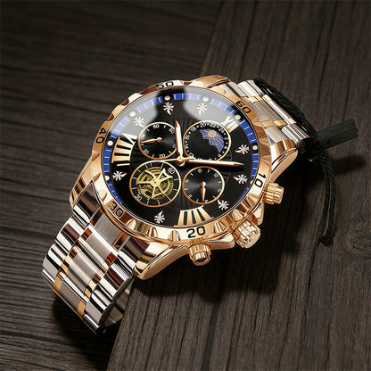 Men's Luminous Waterproof Flywheel Quartz Watch