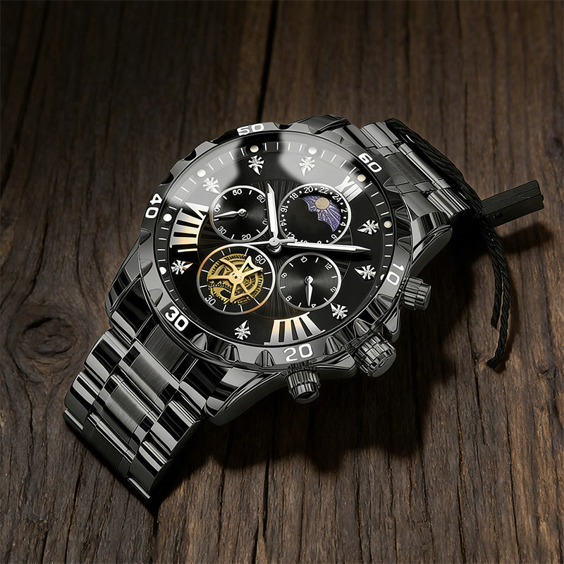 Men's Luminous Waterproof Flywheel Quartz Watch