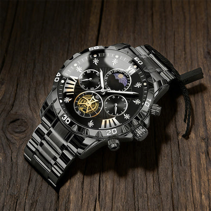 Men's Luminous Waterproof Flywheel Quartz Watch