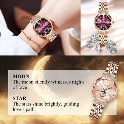 Fashionable Star & Moon Watch for Women