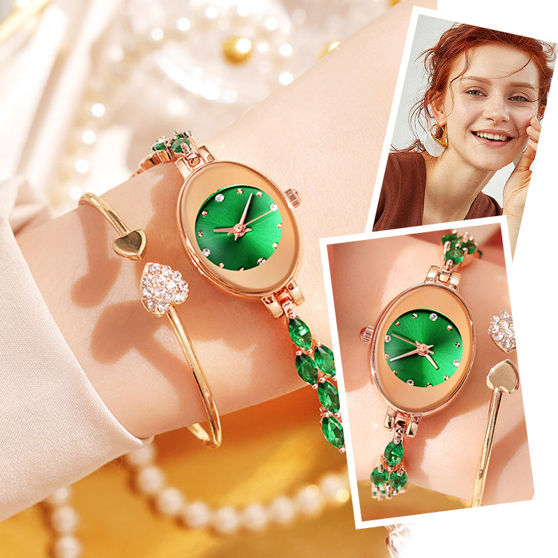 Women's Colored Zircon Bracelet Watch