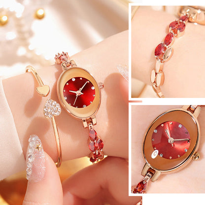 Women's Colored Zircon Bracelet Watch