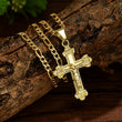 Men's Gold-Tone Crucifix Pendant Necklace