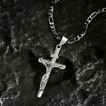 Men's Gold-Tone Crucifix Pendant Necklace