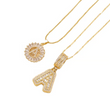 Gold Alphabet Pendant Necklace