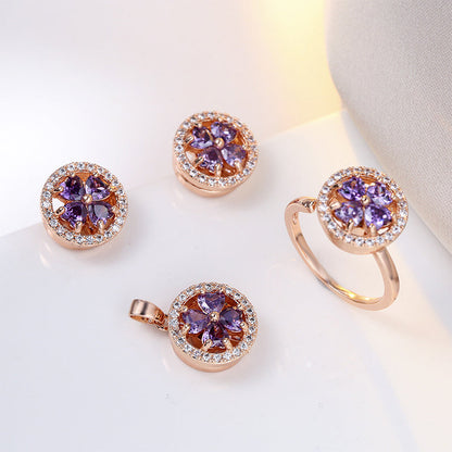 Luxury Zircon Spinner Jewelry Set