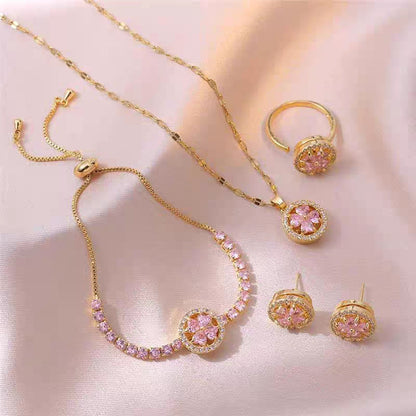 Luxury Zircon Spinner Jewelry Set
