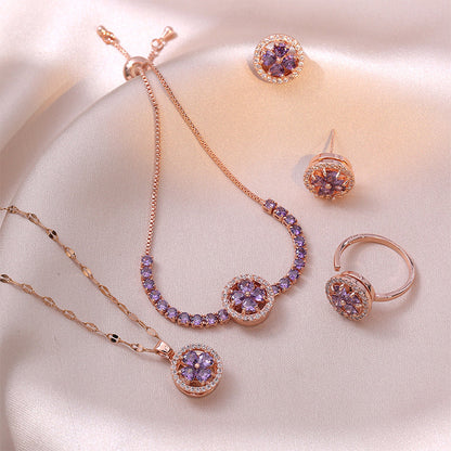 Luxury Zircon Spinner Jewelry Set