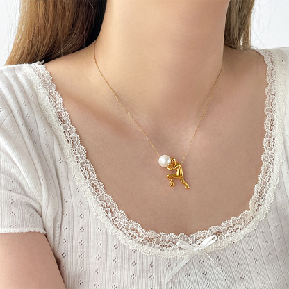Elegant Freshwater Artificial Pearl Necklace