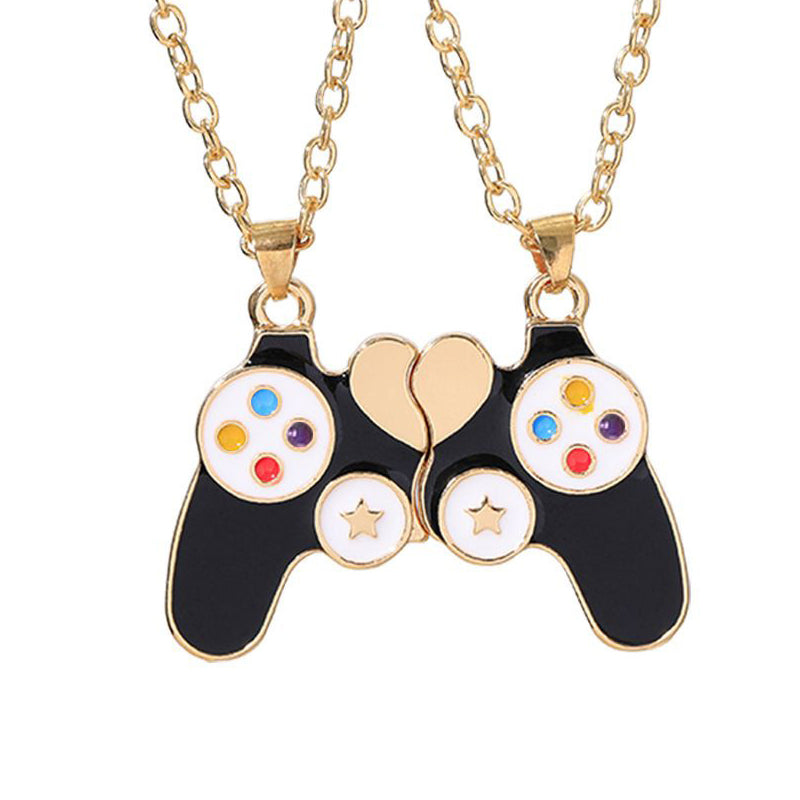 Rhinestone Arcade Game Controller Necklace