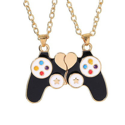 Rhinestone Arcade Game Controller Necklace