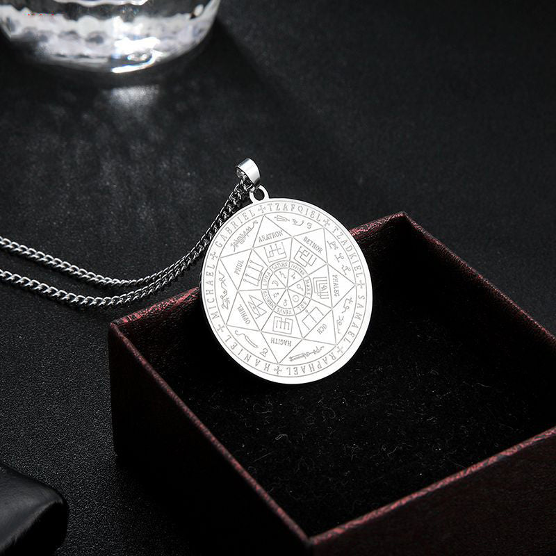 Seven Archangels Medallion Pendant Necklace