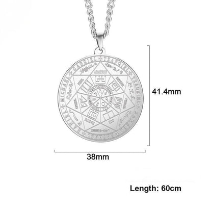 Seven Archangels Medallion Pendant Necklace