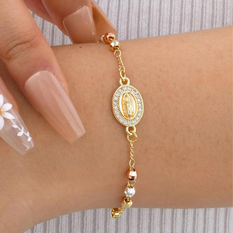 Elegant Rhinestone Cross Bracelet
