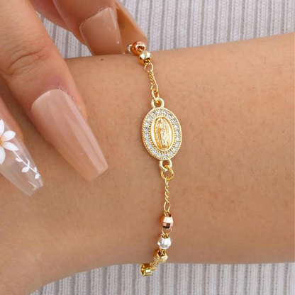 Elegant Rhinestone Cross Bracelet