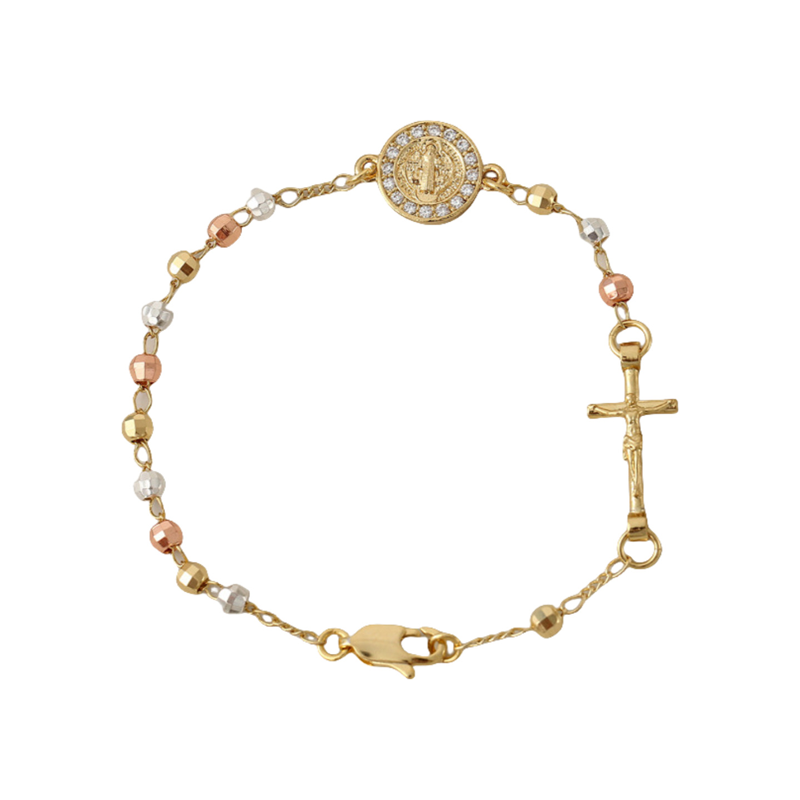 Elegant Rhinestone Cross Bracelet