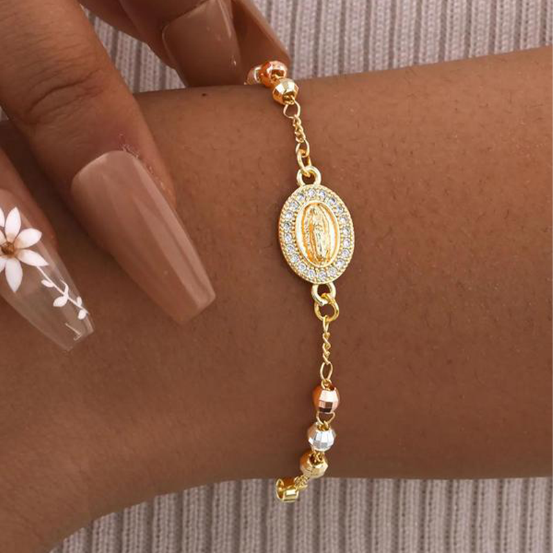 Elegant Rhinestone Cross Bracelet