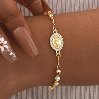 Elegant Rhinestone Cross Bracelet