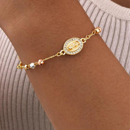 Elegant Rhinestone Cross Bracelet