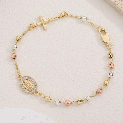 Elegant Rhinestone Cross Bracelet