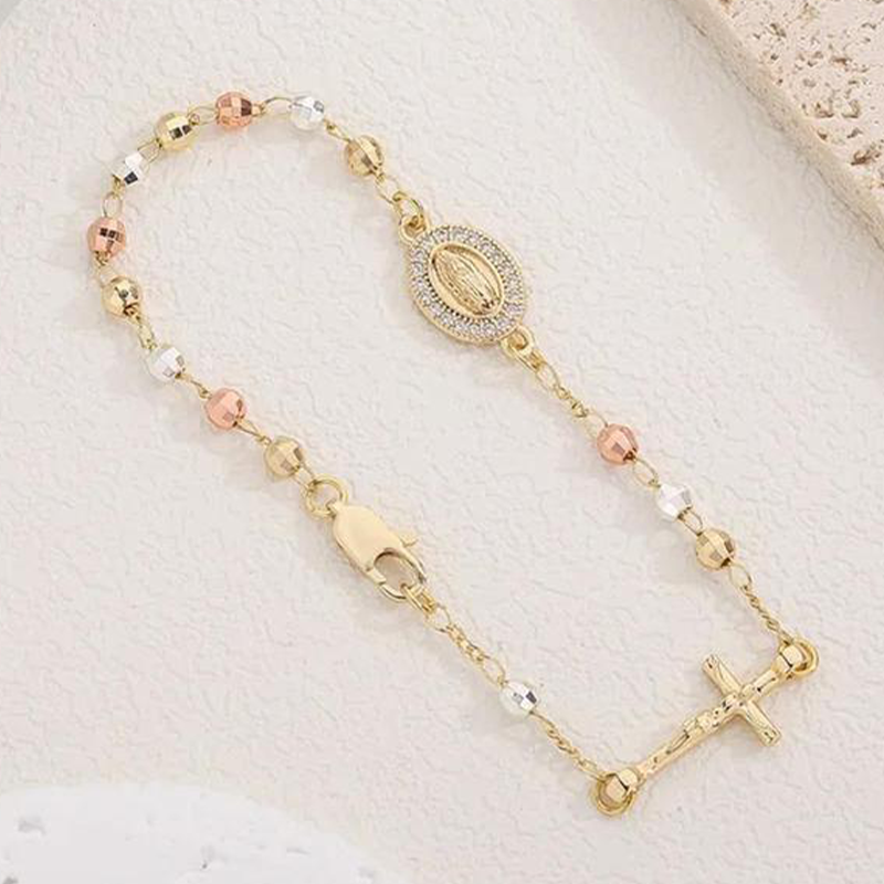 Elegant Rhinestone Cross Bracelet