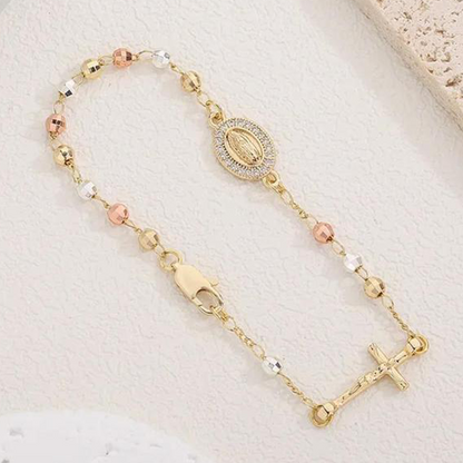 Elegant Rhinestone Cross Bracelet