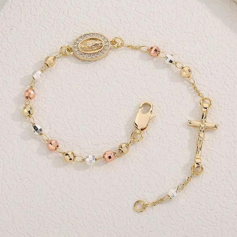Elegant Rhinestone Cross Bracelet