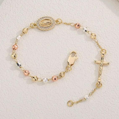 Elegant Rhinestone Cross Bracelet