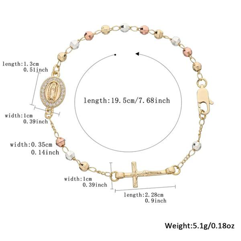Elegant Rhinestone Cross Bracelet