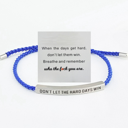 Inspirational Engraved Cord Bracelet for Women