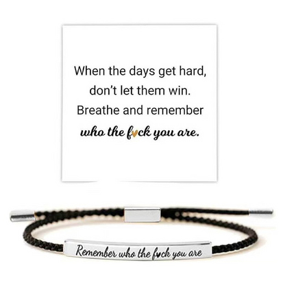 Inspirational Engraved Cord Bracelet for Women