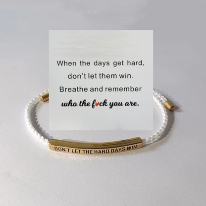 Inspirational Engraved Cord Bracelet for Women