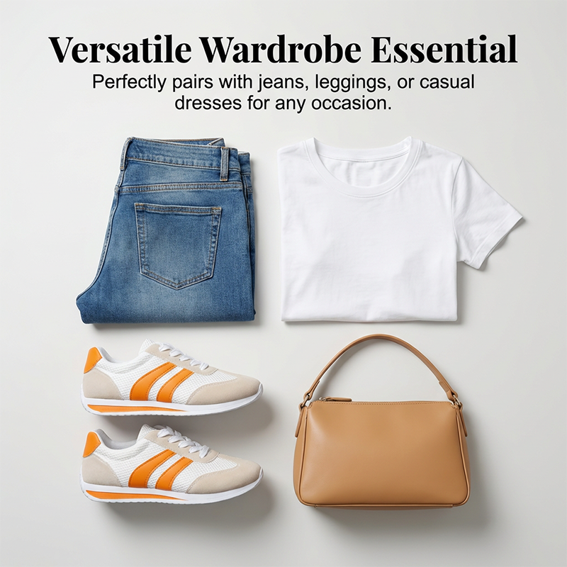 Women's Casual Lace-Up Mesh Sneakers