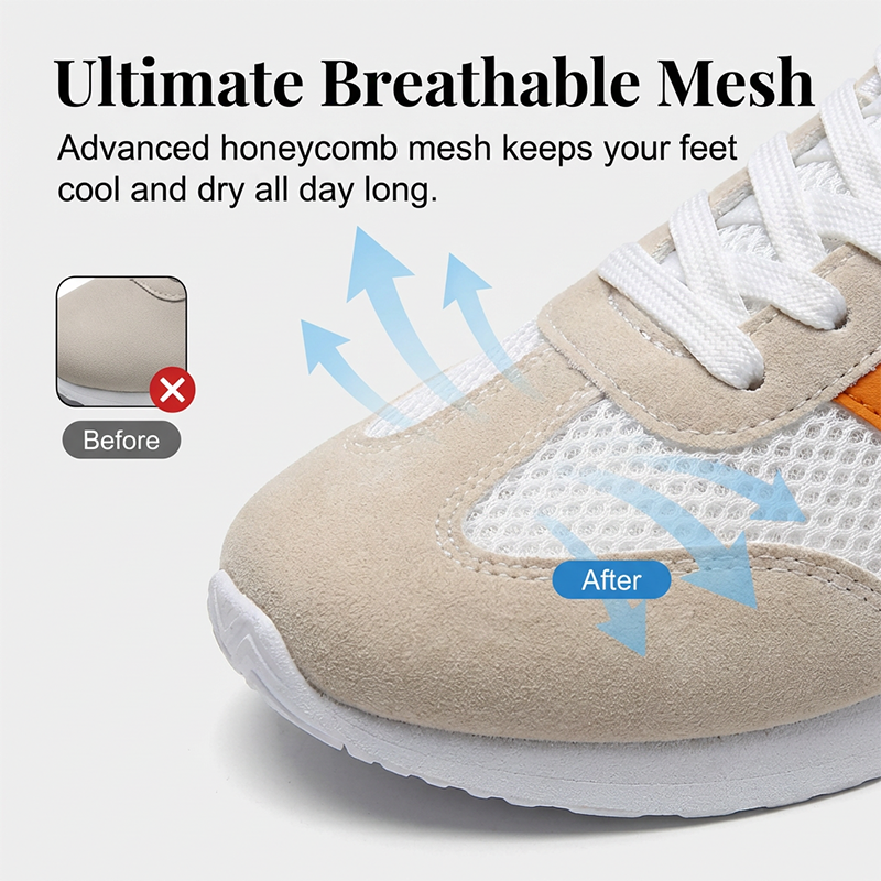 Women's Casual Lace-Up Mesh Sneakers