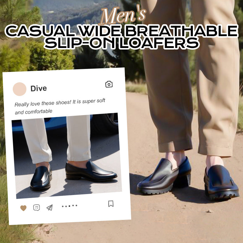 Men’ s Casual Wide Breathable Slip-on Loafers