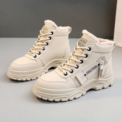 Women's Waterproof Lace-Up Warm Ankle Boots