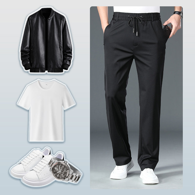 Man's High Stretch Straight Leg Pants