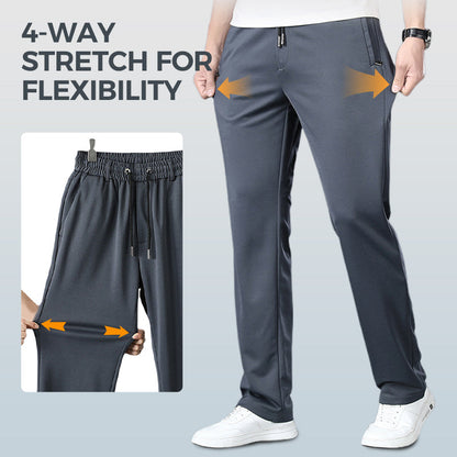 Man's High Stretch Straight Leg Pants