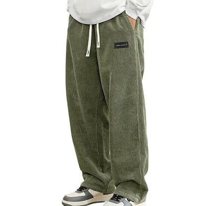 Men's Loose-Fit Drawstring Pants with Pockets