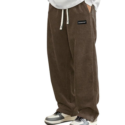 Men's Loose-Fit Drawstring Pants with Pockets