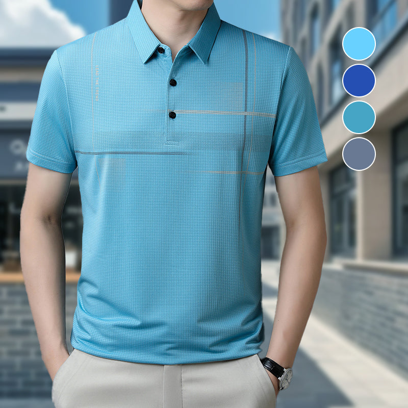 Men's Loose Cool Breathable Lapel T-Shirt