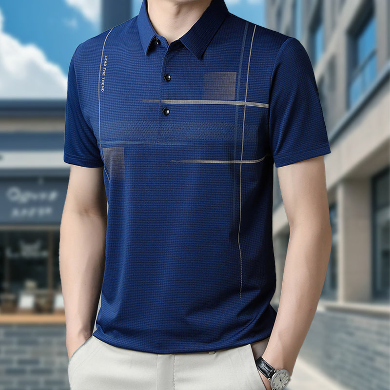 Men's Loose Cool Breathable Lapel T-Shirt