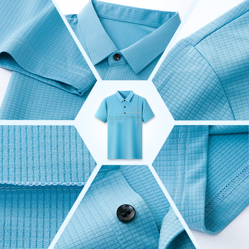 Men's Loose Cool Breathable Lapel T-Shirt