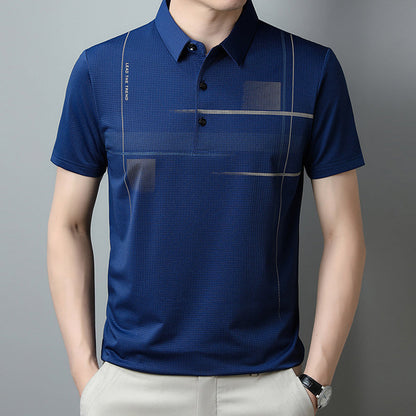 Men's Loose Cool Breathable Lapel T-Shirt