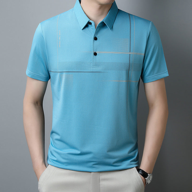 Men's Loose Cool Breathable Lapel T-Shirt