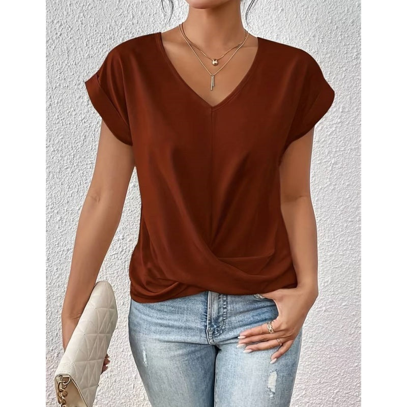 Casual Short Sleeve T-Shirt for Women's Clothing