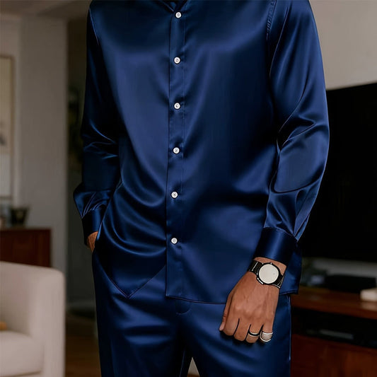 Men's Button-Down Luxury Sleepwear Set