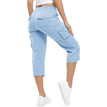 👖 LIMITED-TIME 50% OFF! ✨ Women's Lightweight Cargo Capris – 6 Pockets, Drawstring Waist, Breathable 🌿