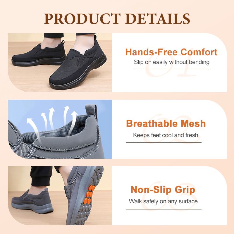 👟✨ Tênis ortopédicos masculinos sem cadarço que oferecem conforto o dia todo sem esforço